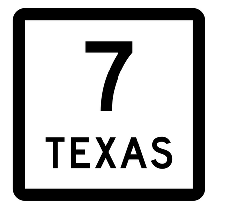 Texas State Highway 7 Sticker Decal R2261 Highway Sign - Winter Park Products
