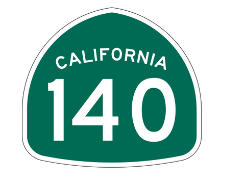 California State Route 140 Sticker Decal R1212 Highway Sign - Winter Park Products