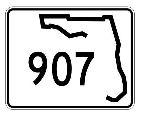 Florida State Road 907 Sticker Decal R1743 Highway Sign - Winter Park Products