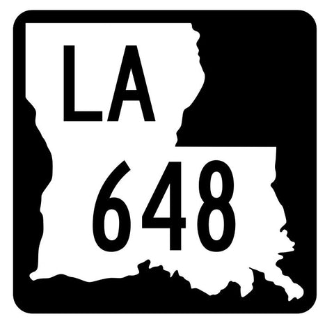 Louisiana State Highway 648 Sticker Decal R6030 Highway Route Sign