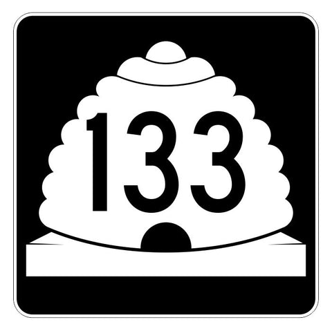 Utah State Highway 133 Sticker Decal R5456 Highway Route Sign