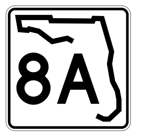 Florida State Road 8A Sticker Decal R1339 Highway Sign - Winter Park Products