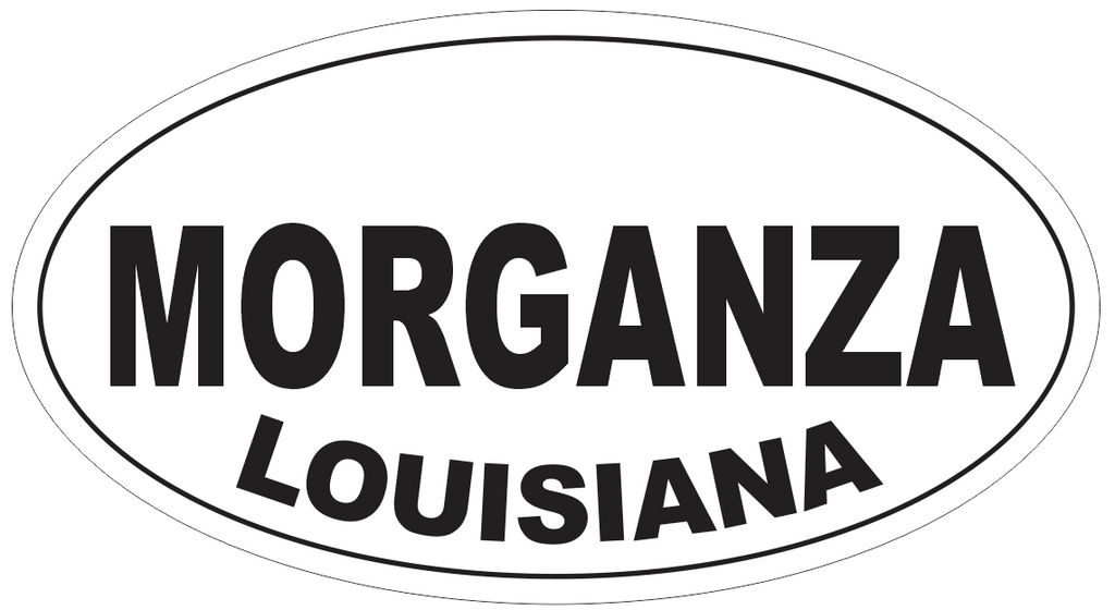 Morganza Louisiana Oval Bumper Sticker or Helmet Sticker D3979