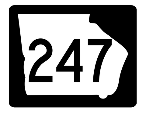 Georgia State Route 247 Sticker R3913 Highway Sign