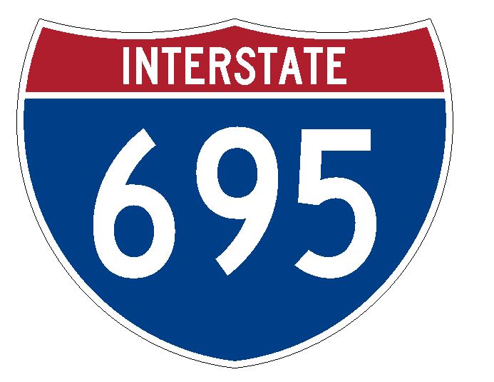 Interstate 695 Sticker R2339 Highway Sign Road Sign