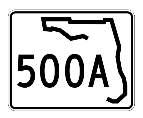 Florida State Road 500A Sticker Decal R1588 Highway Sign - Winter Park Products