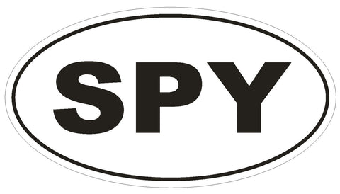 SPY Oval Bumper Sticker or Helmet Sticker D2003 Euro Oval - Winter Park Products