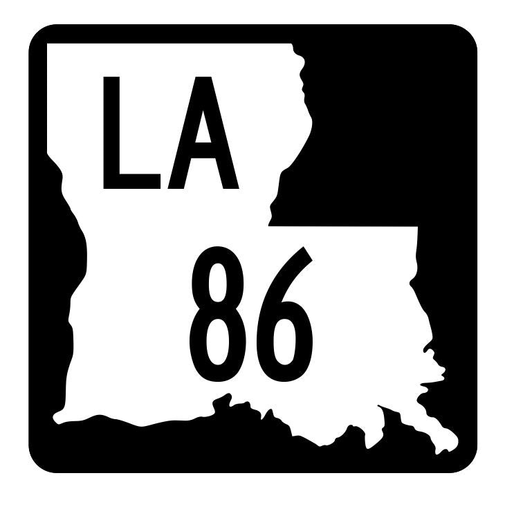 Louisiana State Highway 86 Sticker Decal R5803 Highway Route Sign