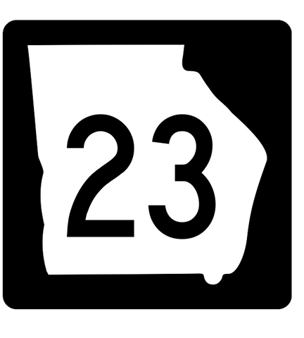 Georgia State Route 23 Sticker R3572 Highway Sign