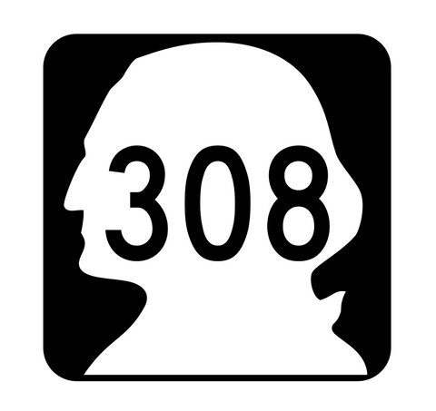 Washington State Route 308 Sticker R2904 Highway Sign Road Sign