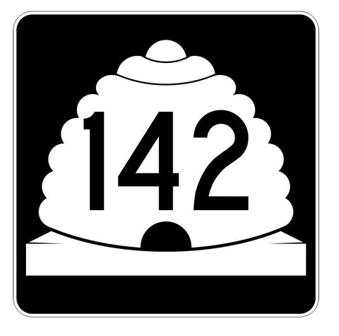 Utah State Highway 142 Sticker Decal R5464 Highway Route Sign