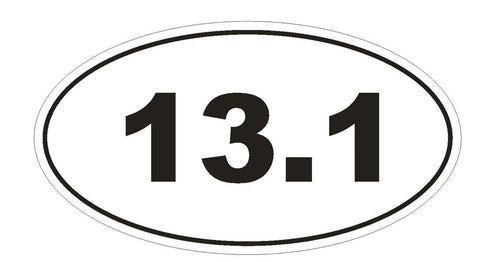 13.1 Oval Bumper Sticker or Helmet Sticker D132 Laptop Cell Phone Marathon Euro - Winter Park Products
