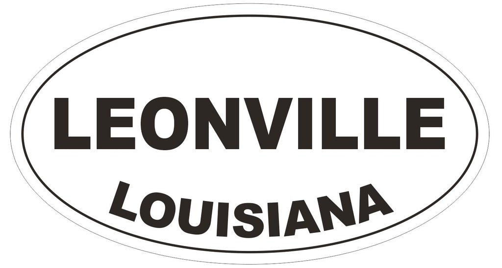 Leonville Louisiana Oval Bumper Sticker or Helmet Sticker D3957