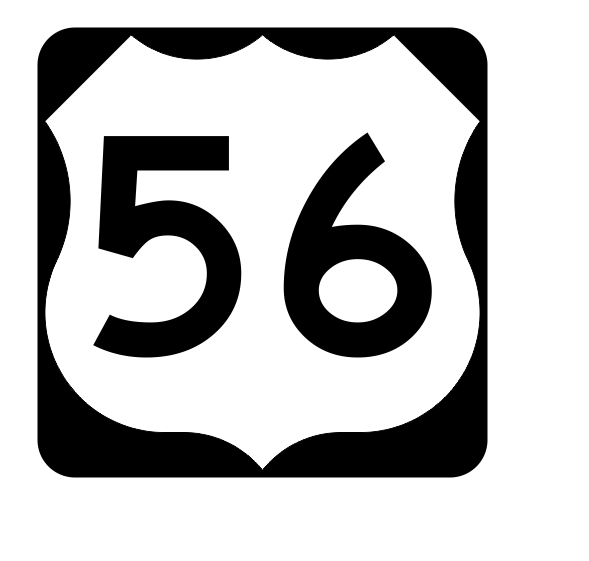 US Route 56 Sticker R1916 Highway Sign Road Sign - Winter Park Products