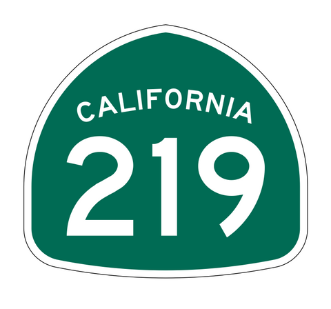 California State Route 219 Sticker Decal R1274 Highway Sign - Winter Park Products
