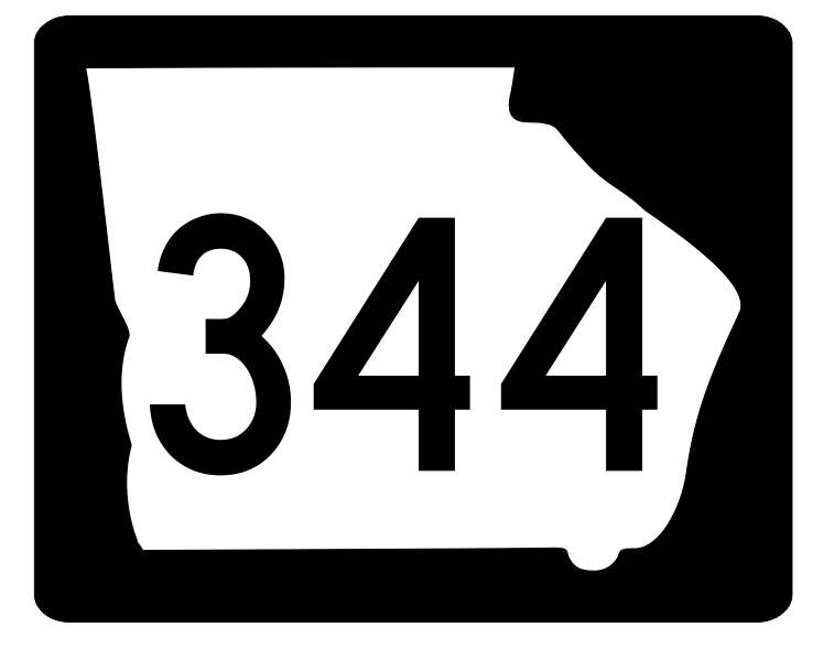 Georgia State Route 344 Sticker R4008 Highway Sign Road Sign Decal