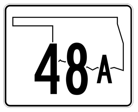 Oklahoma State Highway 48A Sticker Decal R5610 Highway Route Sign
