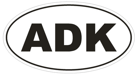 ADK Oval Bumper Sticker or Helmet Sticker D1972 Euro Oval Adirondack - Winter Park Products