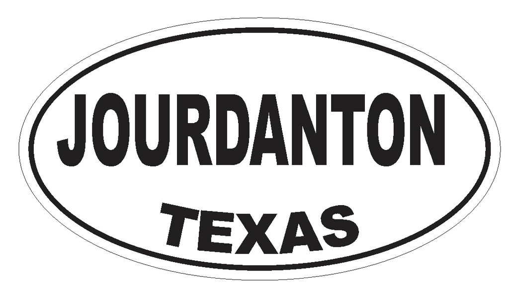 Jourdanton Texas Oval Bumper Sticker or Helmet Sticker D3527 Euro Oval - Winter Park Products
