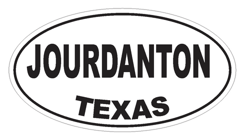 Jourdanton Texas Oval Bumper Sticker or Helmet Sticker D3527 Euro Oval - Winter Park Products