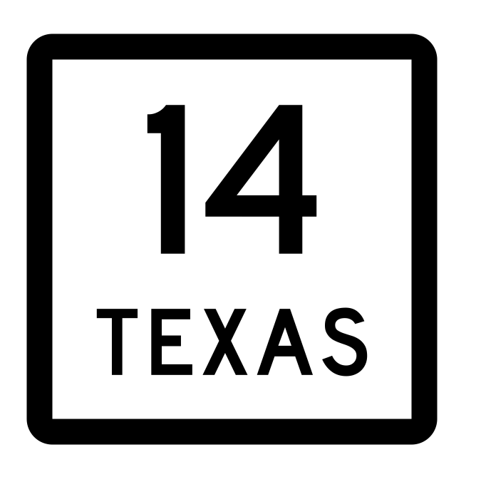 Texas State Highway 14 Sticker Decal R2268 Highway Sign - Winter Park Products