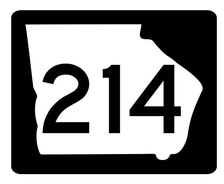 Georgia State Route 214 Sticker R3880 Highway Sign