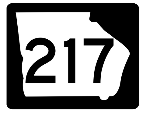 Georgia State Route 217 Sticker R3883 Highway Sign