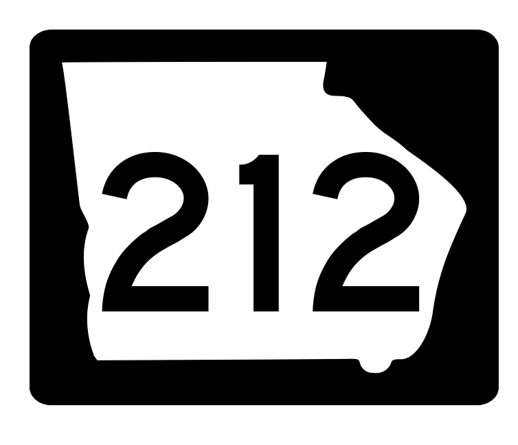Georgia State Route 212 Sticker R3878 Highway Sign