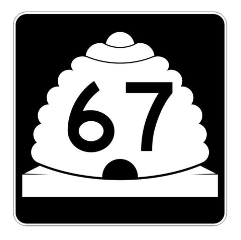 Utah State Highway 67 Sticker Decal R5403 Highway Route Sign