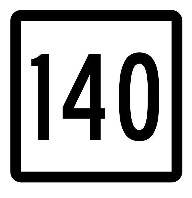 Connecticut State Highway 140 Sticker Decal R5155 Highway Route Sign