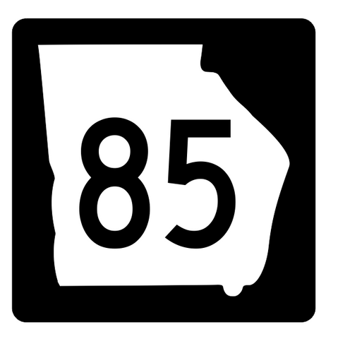 Georgia State Route 85 Sticker R3630 Highway Sign
