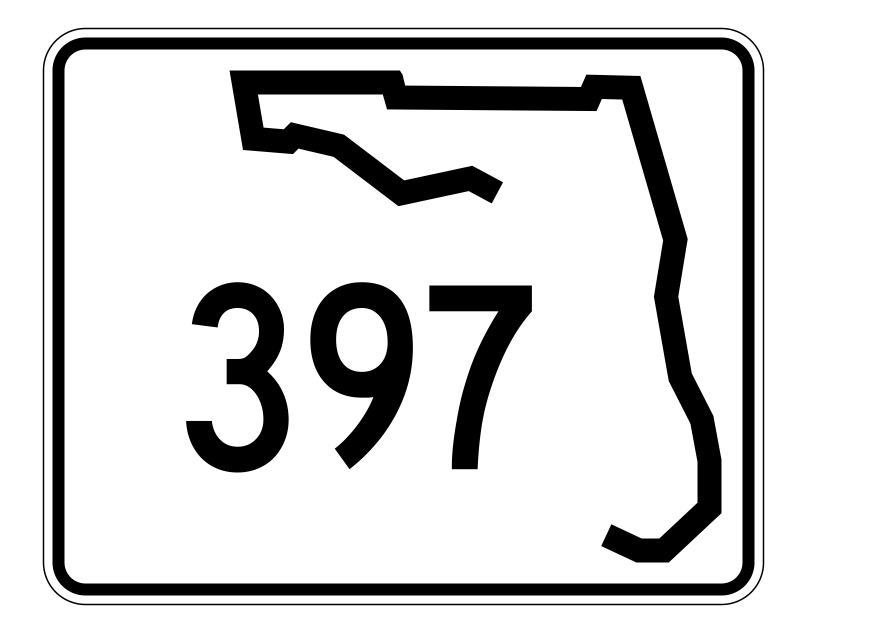 Florida State Road 397 Sticker Decal R1556 Highway Sign - Winter Park Products