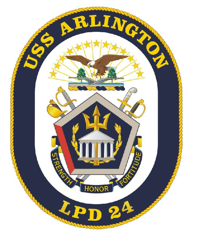 USS Arlington Sticker Military Armed Forces Navy Decal M201 - Winter Park Products