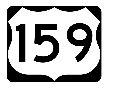 US Route 159 Sticker R2118 Highway Sign Road Sign - Winter Park Products