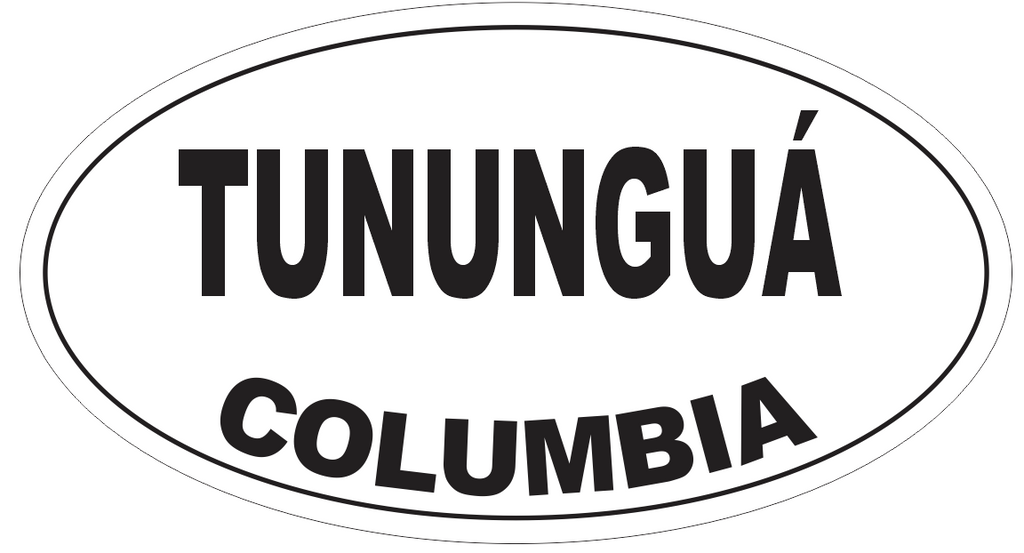 Tunungua Columbia Oval Bumper Sticker or Helmet Sticker D4794