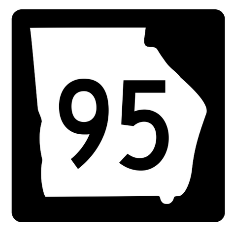 Georgia State Route 95 Sticker R3638 Highway Sign