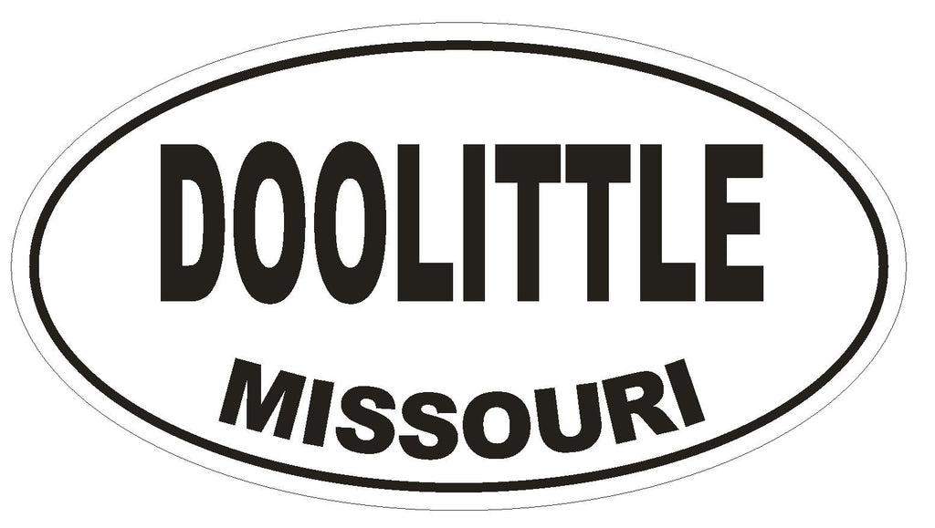Doolittle Missouri Oval Bumper Sticker or Helmet Sticker D1412 Euro Oval - Winter Park Products