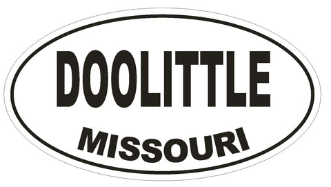 Doolittle Missouri Oval Bumper Sticker or Helmet Sticker D1412 Euro Oval - Winter Park Products