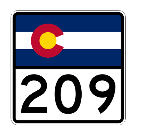 Colorado State Highway 209 Sticker Decal R2227 Highway Sign - Winter Park Products