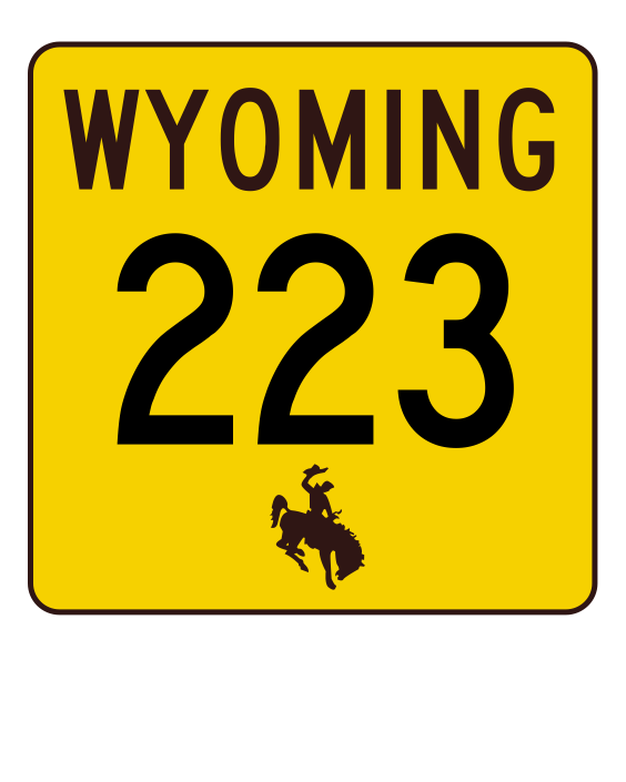 Wyoming Highway 223 Sticker R3469 Highway Sign
