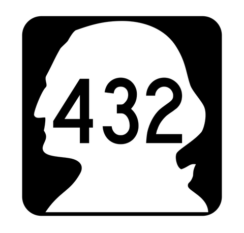 Washington State Route 432 Sticker R2915 Highway Sign Road Sign