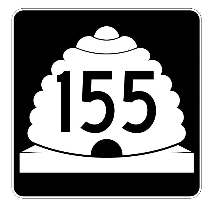 Utah State Highway 155 Sticker Decal R5477 Highway Route Sign