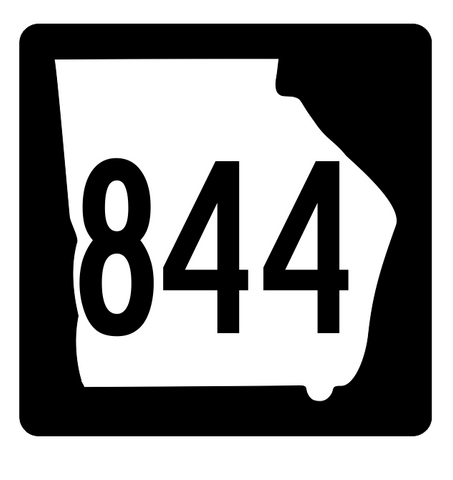 Georgia State Route 844 Sticker R4097 Highway Sign Road Sign Decal