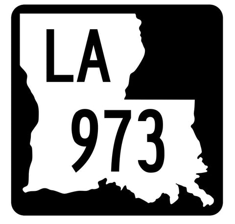 Louisiana State Highway 973 Sticker Decal R6236 Highway Route Sign