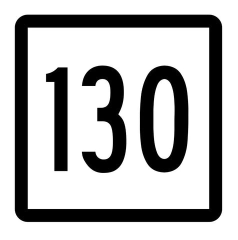 Connecticut State Highway 130 Sticker Decal R5146 Highway Route Sign