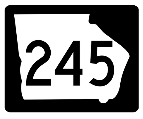Georgia State Route 245 Sticker R3911 Highway Sign
