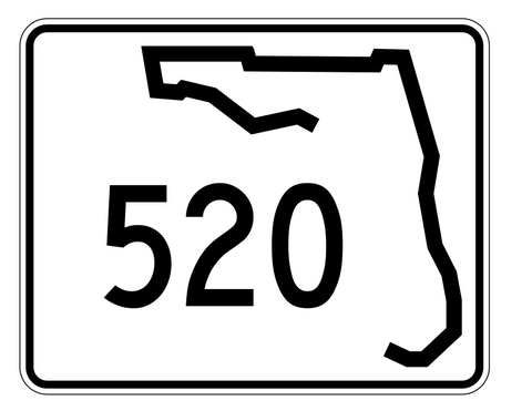 Florida State Road 520 Sticker Decal R1598 Highway Sign - Winter Park Products