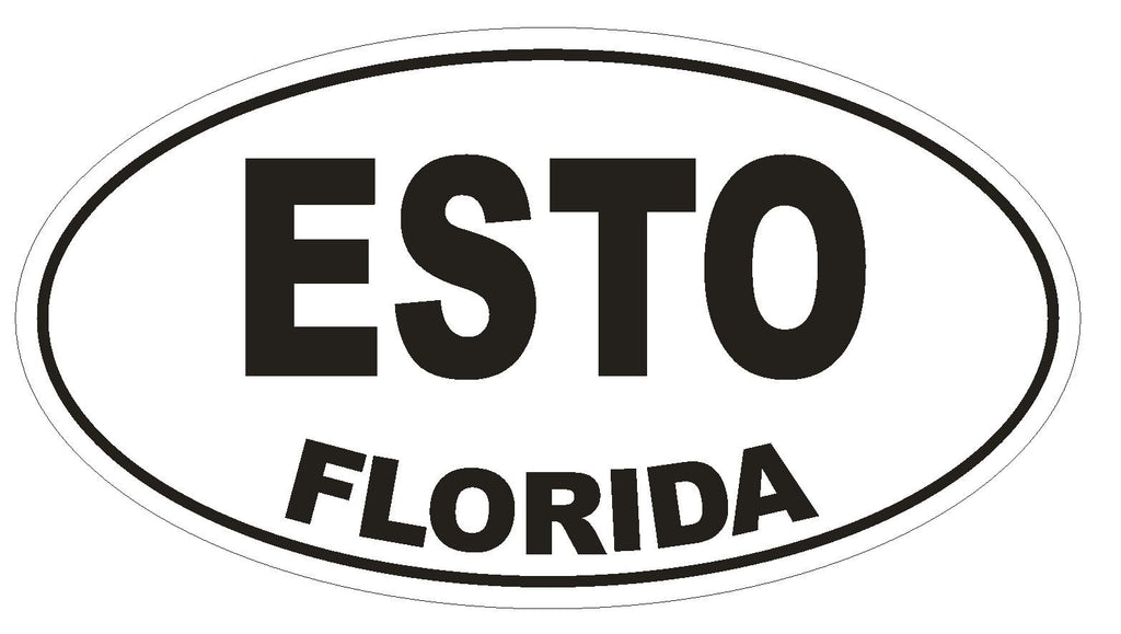 Esto Florida Oval Bumper Sticker or Helmet Sticker D1318 Euro Oval - Winter Park Products
