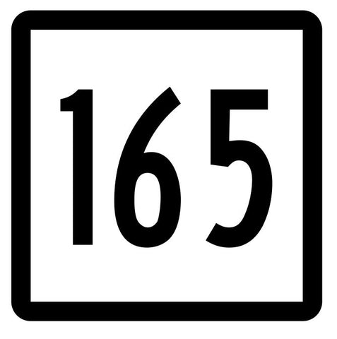 Connecticut State Highway 165 Sticker Decal R5176 Highway Route Sign