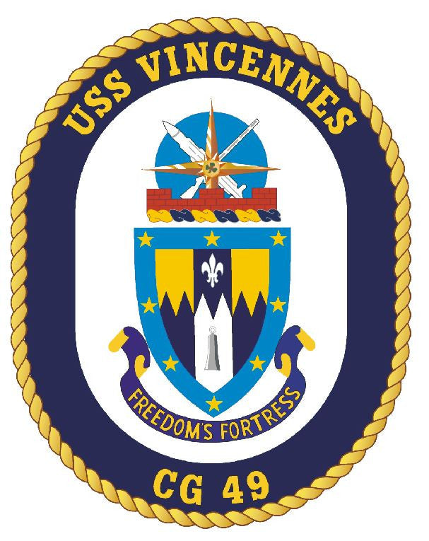 USS Vincennes Sticker Military Armed Forces Navy Decal M186 - Winter Park Products